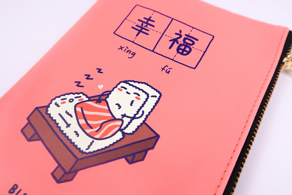 Blessed & Pistachio Pouch - Pouch by wheniwasfour | 小时候, Singapore local artist online gift store