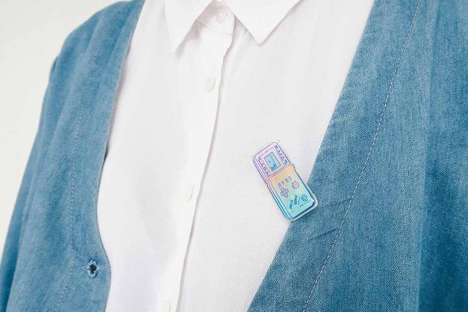 Brickgame Pin - Accessories by wheniwasfour | 小时候, Singapore local artist online gift store