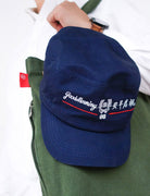 Quirky Good Morning Towel Army Cap in dark blue