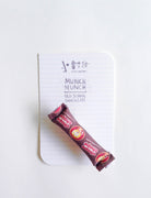 Chope Chope Chocolate Plush Pin inspired by old school snacks - Choki Choki chocolate paste