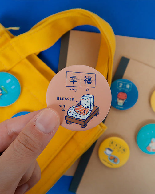 Set of 7 | Dream Chaser Button Badges - Accessories by wheniwasfour | 小时候, Singapore local artist online gift store