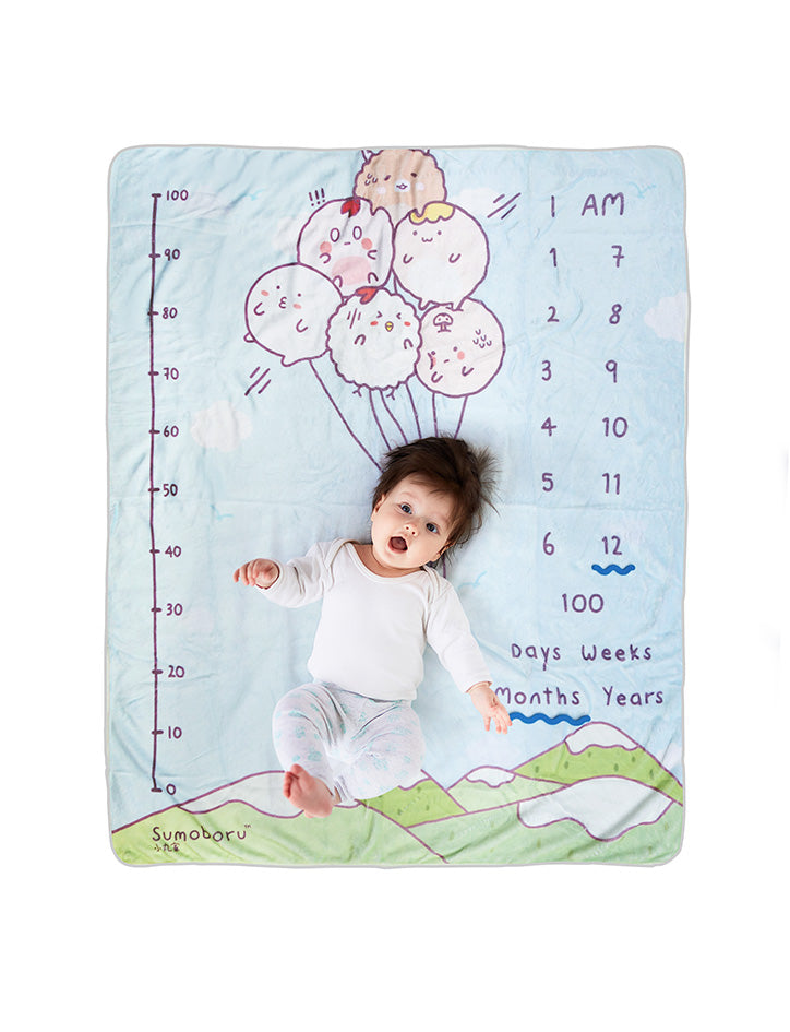Sumoboru balloons cute baby photo mat as baby shower gift!