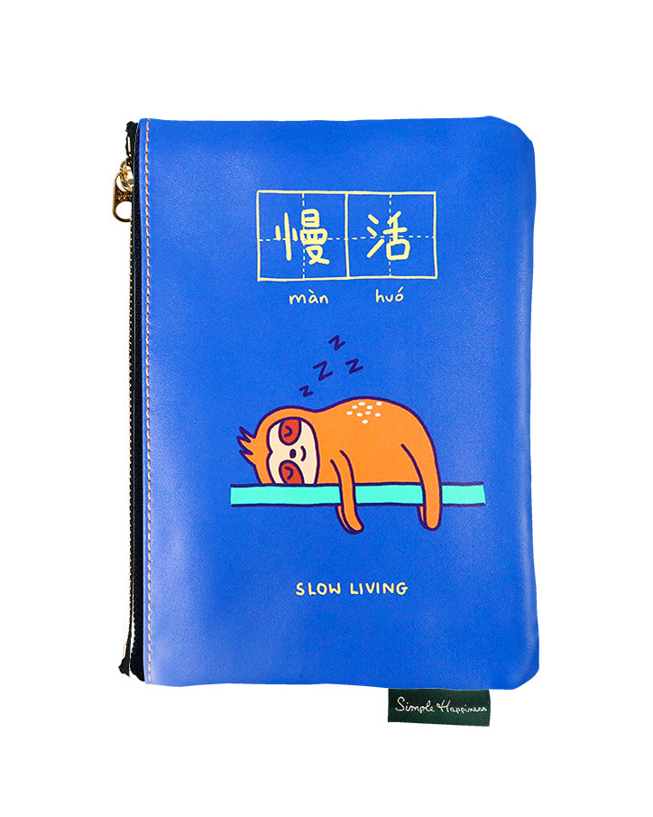 Peace & Slow Living Pouch - Pouch by wheniwasfour | 小时候, Singapore local artist online gift store