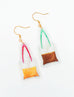 Kopi and Teh Dabao Bag Dangling Earrings - Accessories by wheniwasfour | 小时候, Singapore local artist online gift store