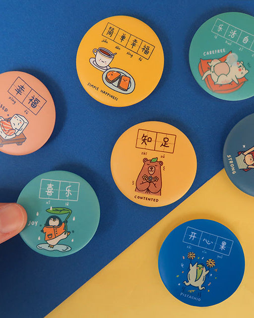 Set of 7 | Dream Chaser Button Badges - Accessories by wheniwasfour | 小时候, Singapore local artist online gift store