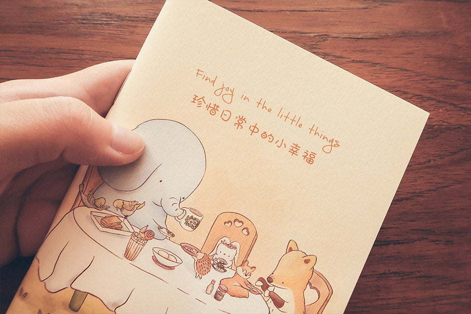 Find Joy in the Little Things A6 Notebook - Notebooks by wheniwasfour | 小时候, Singapore local artist online gift store