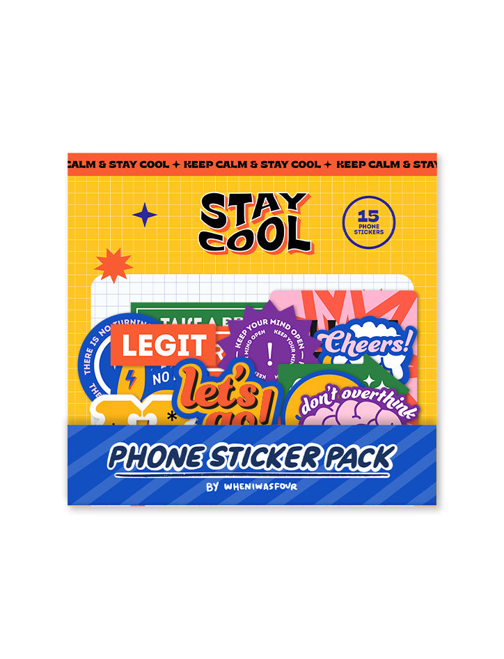 Stay Cool Decal Sticker Pack - Sticker by wheniwasfour | 小时候, Singapore local artist online gift store