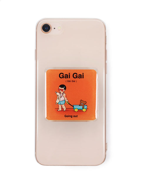 Gai Gai Pop Socket - Phone grip by wheniwasfour | 小时候, Singapore local artist online gift store