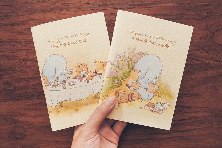 Find Joy in the Little Things A6 Notebook - Notebooks by wheniwasfour | 小时候, Singapore local artist online gift store