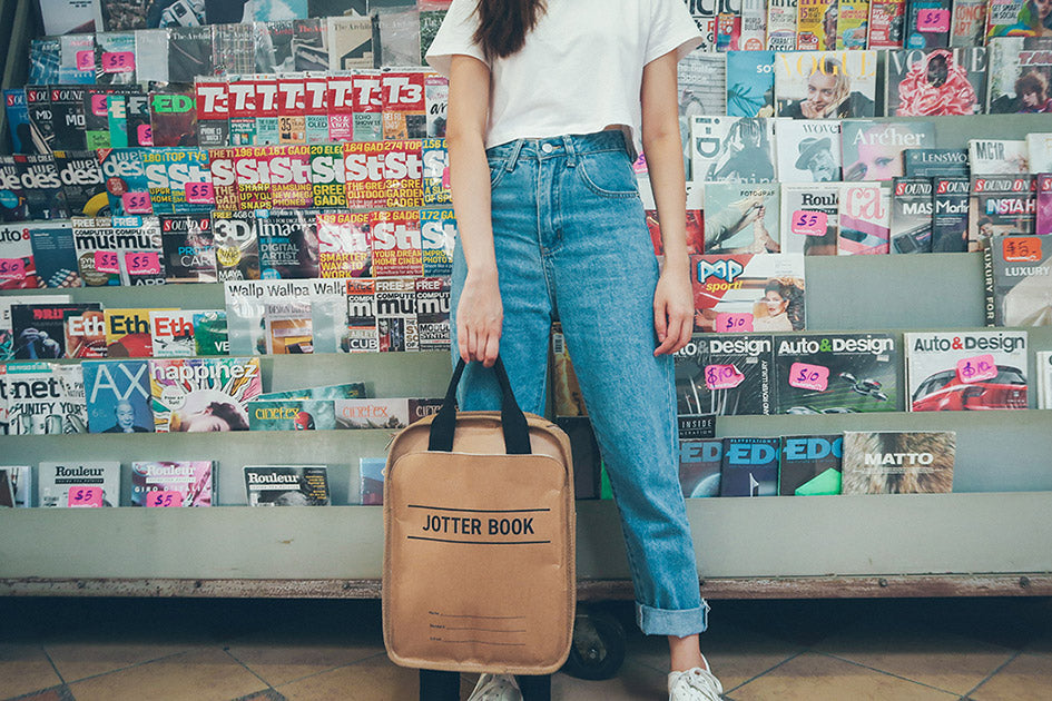 Jotter Book Kraft Backpack - backpack by wheniwasfour | 小时候, Singapore local artist online gift store