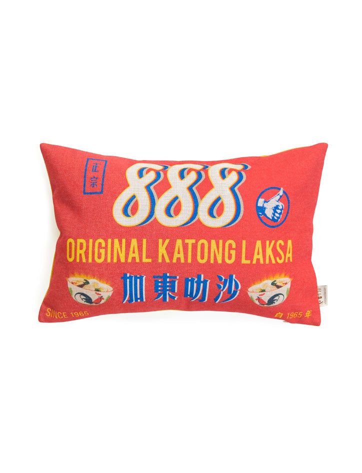 Laksa Cushion Cover - cushion cover by wheniwasfour | 小时候, Singapore local artist online gift store