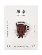 Kopitiam Heroes Acrylic Pin - Kopi Kosong