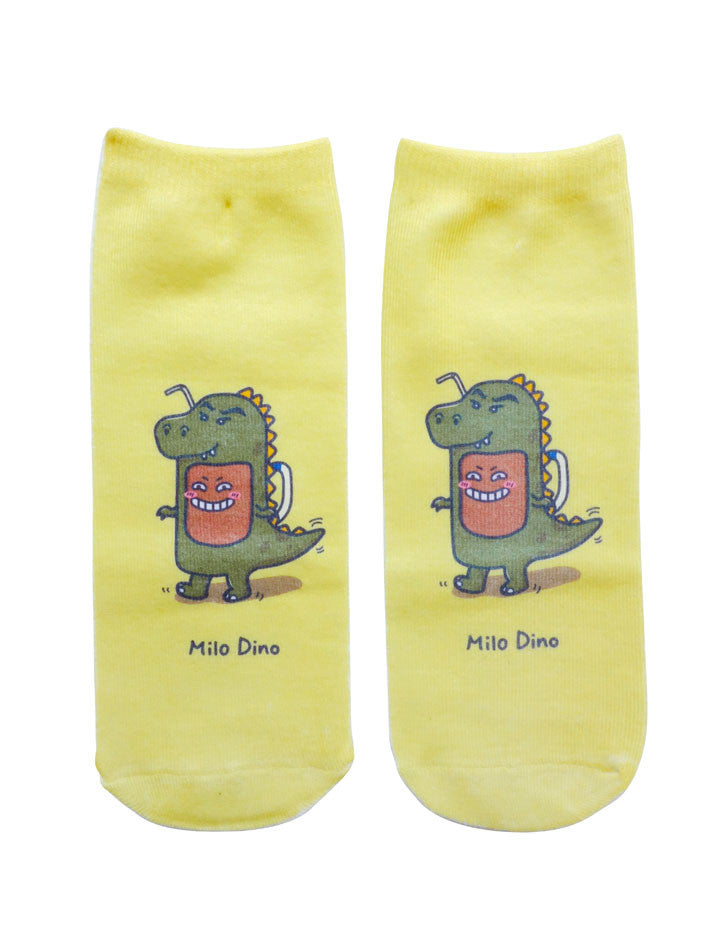 Milo Dino Socks - Apparel by wheniwasfour | 小时候, Singapore local artist online gift store