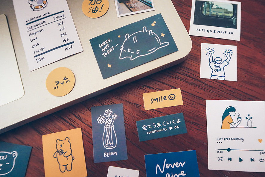 Live Simply Decal Sticker Pack - Sticker by wheniwasfour | 小时候, Singapore local artist online gift store