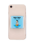 Cute and quirky blue pop socket with Singlish baby talk - Ngh Ngh