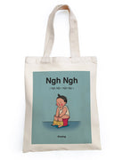 Ngh Ngh Tote Bag - Canvas Tote Bags by wheniwasfour | 小时候, Singapore local artist online gift store