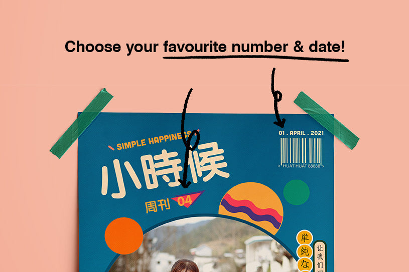 Customizable issue number and date retro magazine poster.