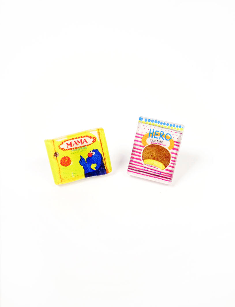 Singapore Mama Shop Earrings - Snacks