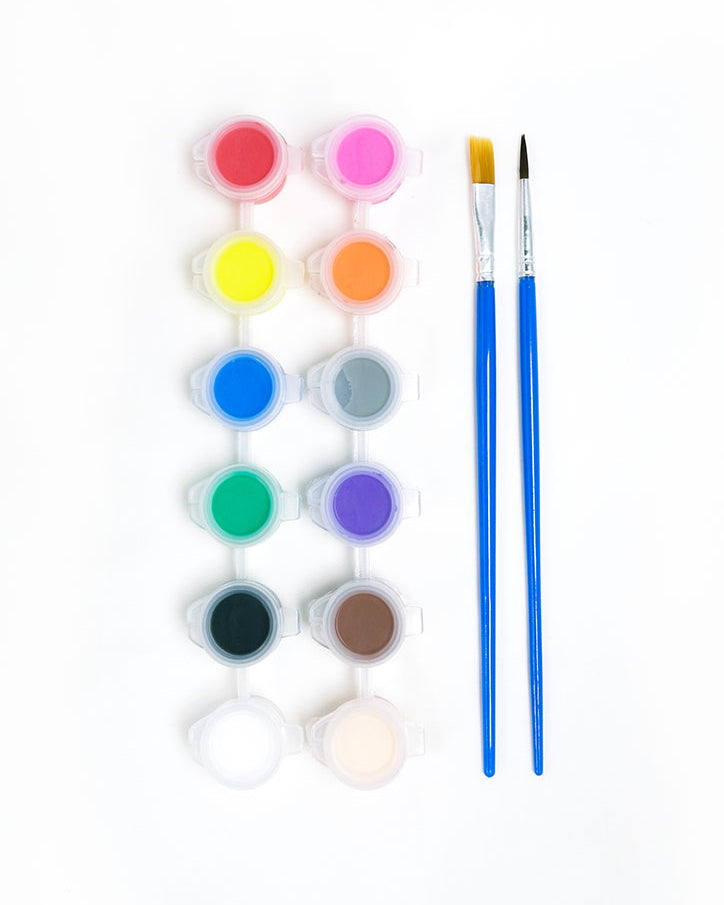 12 Multi-Coloured Acrylic Paint Set