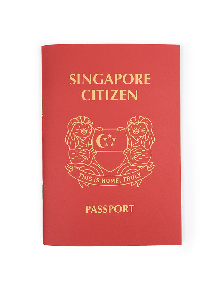 Singapore Citizen Passport A6 Notebook - Notebooks by wheniwasfour | 小时候, Singapore local artist online gift store