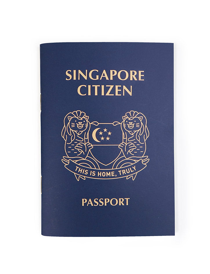 Singapore Citizen Passport A6 Notebook - Notebooks by wheniwasfour | 小时候, Singapore local artist online gift store