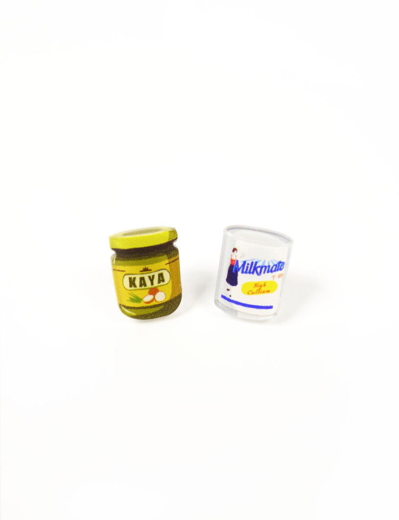 Singapore Mama Shop Earrings - Kaya Spread & Condensed Milk