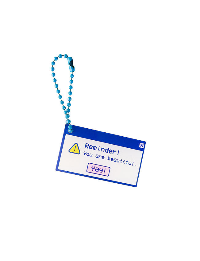 You Are Beautiful Keychain Charm - Accessories by wheniwasfour | 小时候, Singapore local artist online gift store