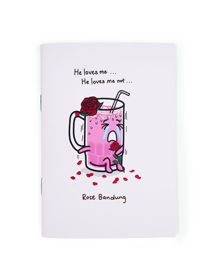 Kopitiam Heroes - Rose Bandung A6 Notebook in white