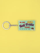Roti Prata Hawker Stall Signage as a Keychain in green