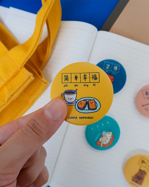 Set of 7 | Dream Chaser Button Badges - Accessories by wheniwasfour | 小时候, Singapore local artist online gift store