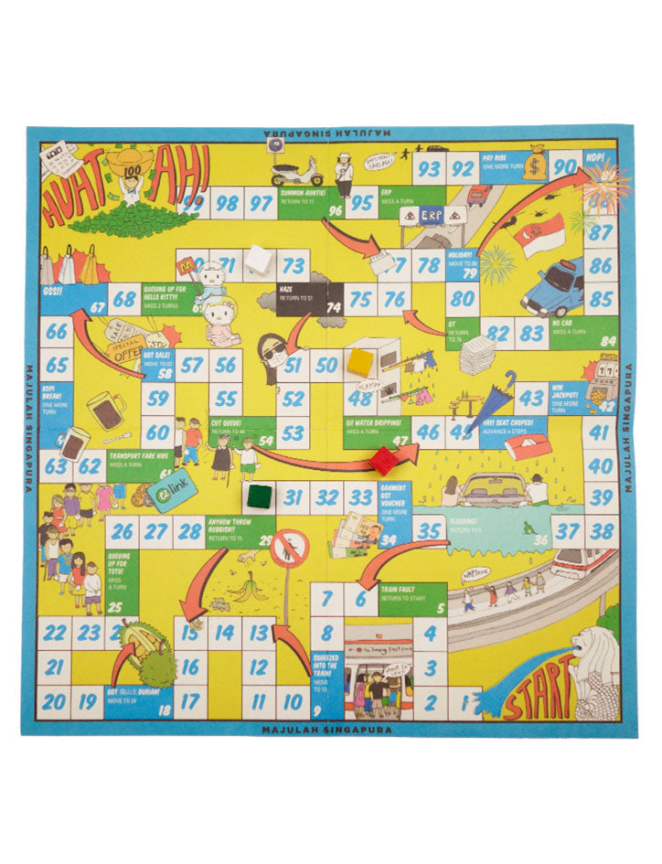 Zabalang Board Games (3 in 1) - Board Games by wheniwasfour | 小时候, Singapore local artist online gift store