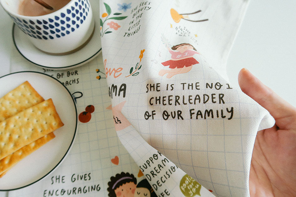 Things I Love About My Mama Tea Towel - Tea Towel by wheniwasfour | 小时候, Singapore local artist online gift store