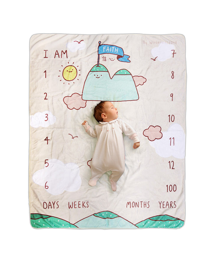 Faith mountain cute baby photo mat as baby shower gift!