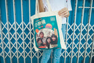 Retro Zine 01 Totebag - Canvas Tote Bags by wheniwasfour | 小时候, Singapore local artist online gift store