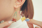 Kopi and Teh Dabao Bag Dangling Earrings - Accessories by wheniwasfour | 小时候, Singapore local artist online gift store