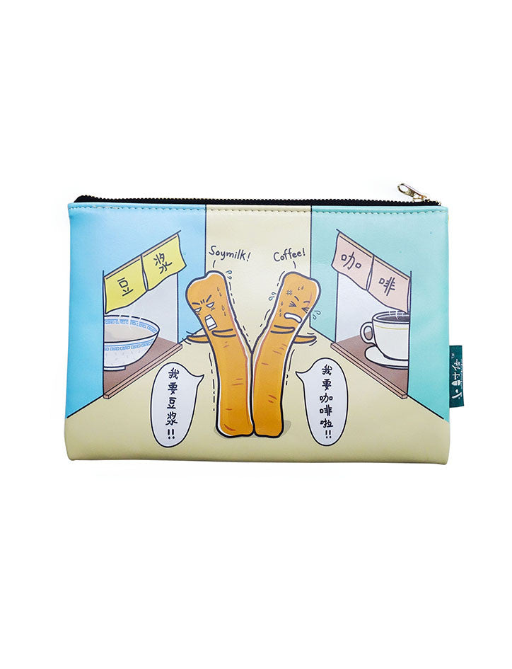 You Tiao (soymilk or coffee) Pouch - Pouch by wheniwasfour | 小时候, Singapore local artist online gift store