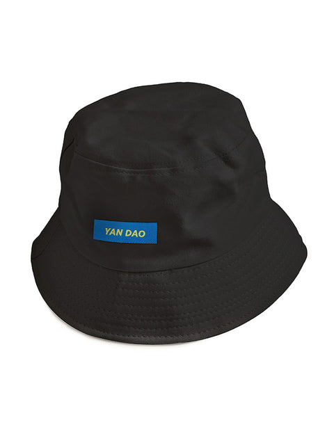 Black Bucket Hat with Velcro Patch