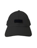 Black Baseball Cap with Velcro Patch