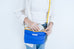 Electric Blue Pong Pong Bag