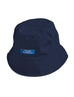 Navy Blue Bucket Hat with Velcro Patch