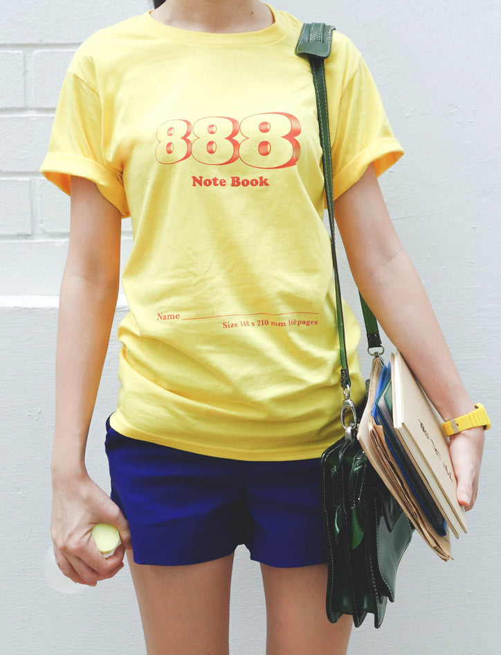 888 Notebook T-Shirt in Yellow