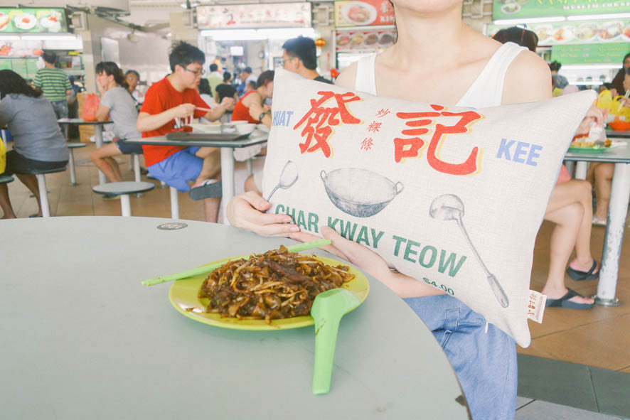 Quirky Singapore Cushion Covers - Char Kway Teow