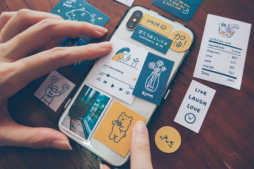 Live Simply Decal Sticker Pack - Sticker by wheniwasfour | 小时候, Singapore local artist online gift store
