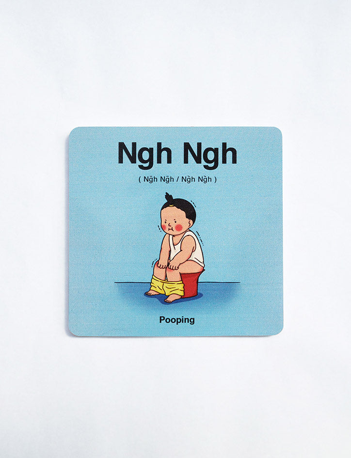 Baby Talk Wooden Coasters - Home by wheniwasfour | 小时候, Singapore local artist online gift store