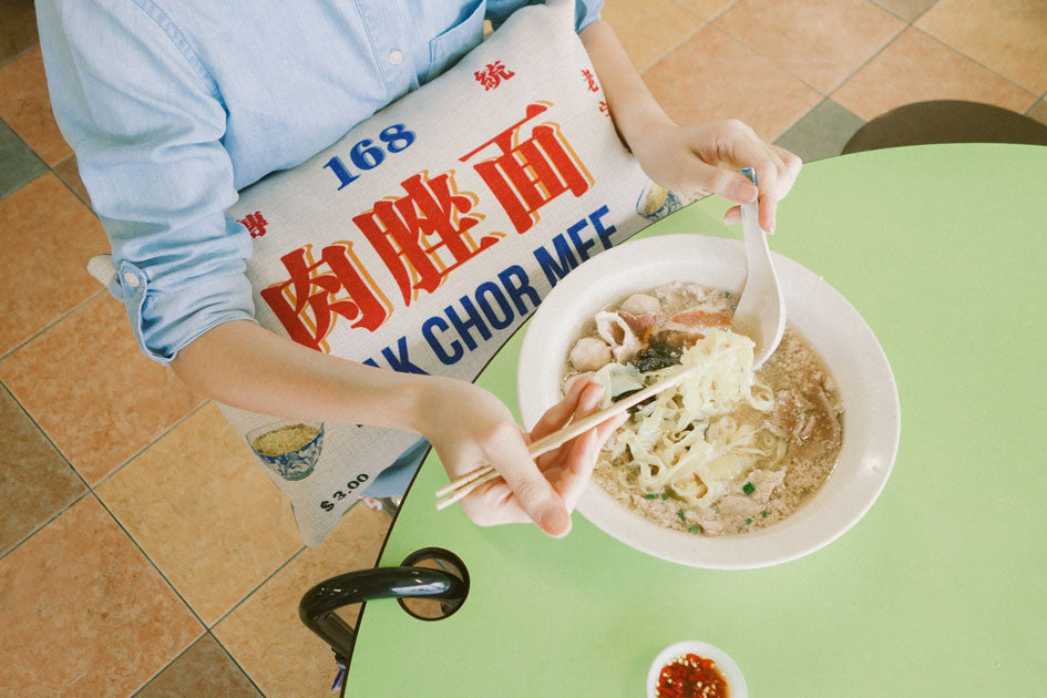Quirky Singapore Cushion Covers - Bak Chor Mee