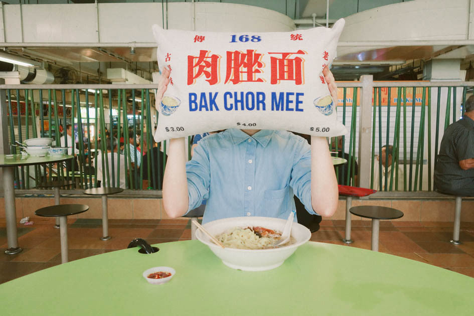 Singapore Cushion Cover - Bak Chor Mee