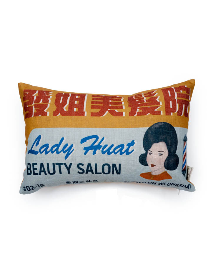 Nostalgic Singapore - Beauty Salon Rectangular Cushion Cover