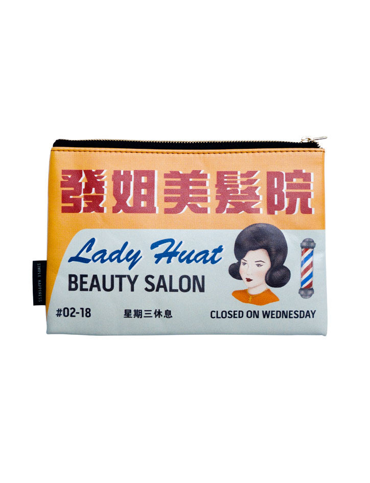 Lady Huat Salon Pouch - Pouch by wheniwasfour | 小时候, Singapore local artist online gift store
