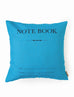 Blue Notebook Cushion Cover - Square Old-School Home Decor in blue