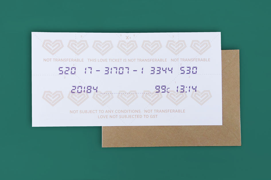 Love Ticket - Postcards by wheniwasfour | 小时候, Singapore local artist online gift store